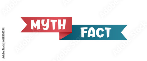 Myths and facts sign. Myths vs Facts header design. True or false facts bubble. Banner design for any purposes.