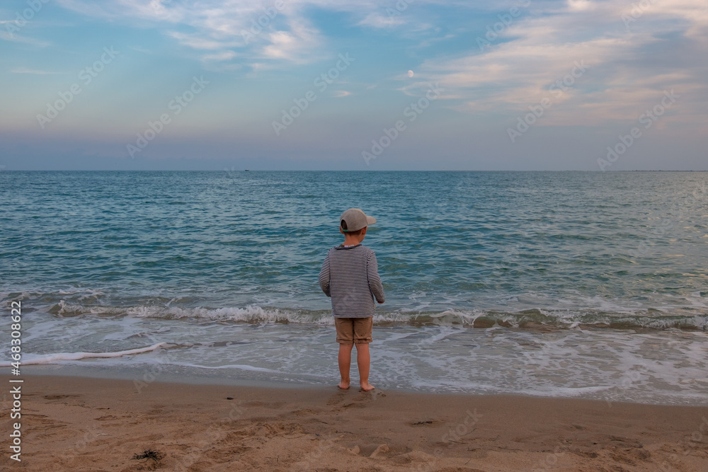 Sunset on the beach, shot in Catalonia, Spain