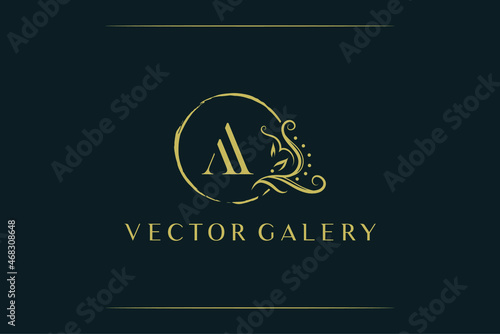 Letter Aa Logo. Initial Letter Design Vector Luxury Colors