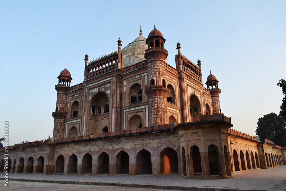 Safdarjung's Tomb is a sandstone and marble mausoleum in Delhi, India. It was built in 1754 in the late Mughal Empire style for Nawab Safdarjung