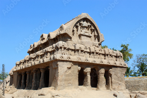 Bhima Ratha, 7th Century A.D., Mahaballipuram, Tamilnadu, India photo