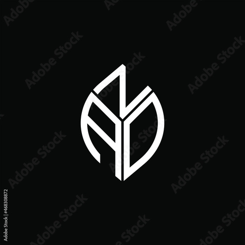 NAD letter logo creative design. NAD unique design

