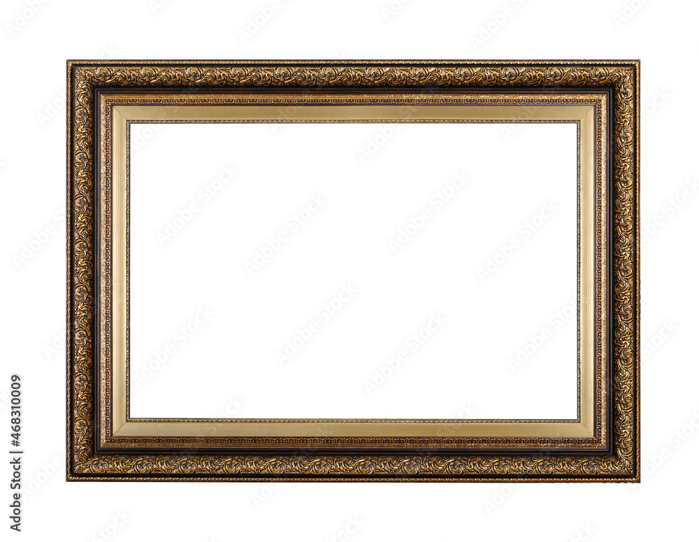 antique golden frame isolated on white background antique golden frame isolated on white background