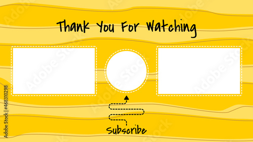 yellow bright and cheerful end screen vlog editable vector design for content creators