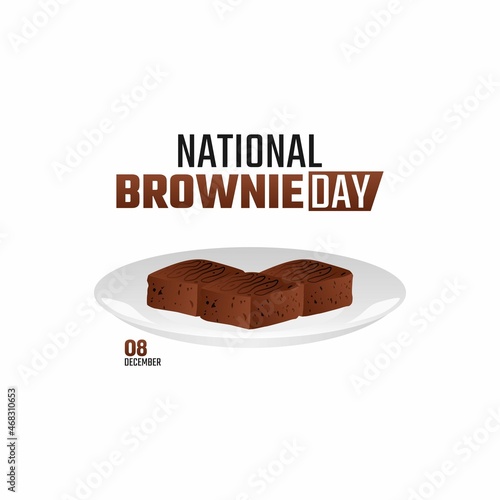 vector graphic of national brownie day good for national brownie day celebration. flat design. flyer design.flat illustration.