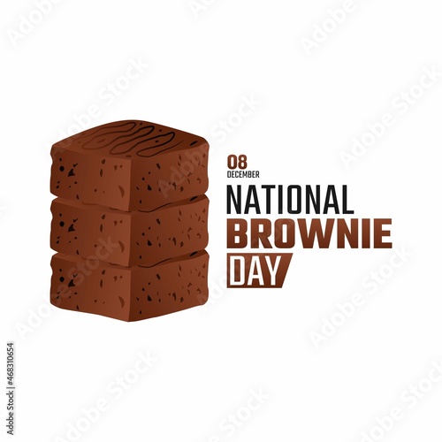 vector graphic of national brownie day good for national brownie day celebration. flat design. flyer design.flat illustration.
