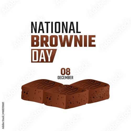 vector graphic of national brownie day good for national brownie day celebration. flat design. flyer design.flat illustration.