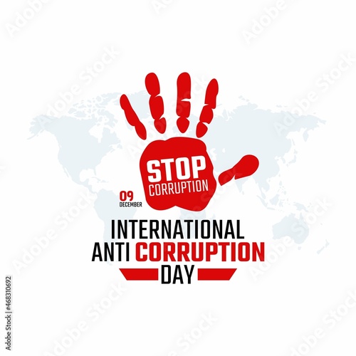 vector graphic of international anti corruption day good for international anti corruption day celebration. flat design. flyer design.flat illustration.