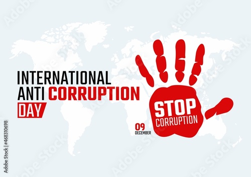 vector graphic of international anti corruption day good for international anti corruption day celebration. flat design. flyer design.flat illustration.