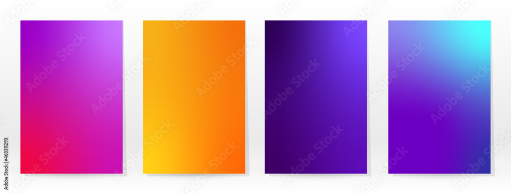 Fototapeta premium Minimal Poster. Pastel Soft. Rainbow Gradient Set.