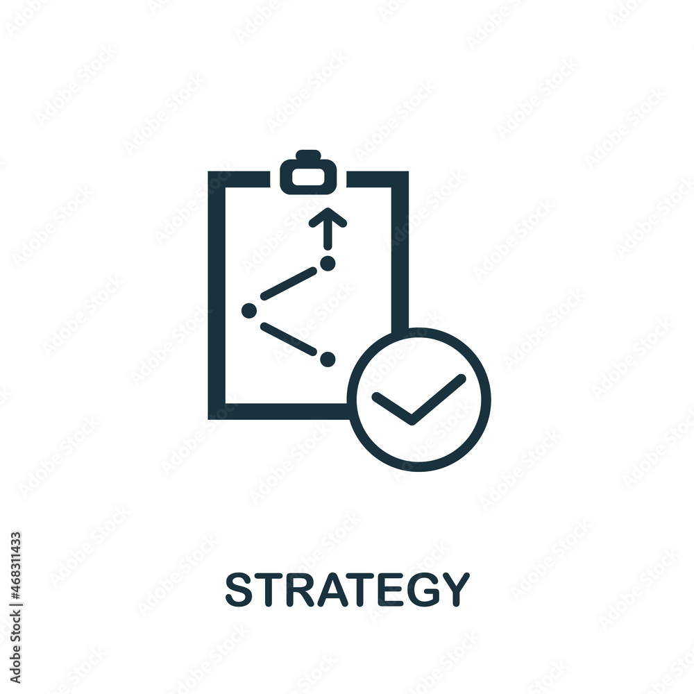 Strategy icon. Monochrome simple element from core value collection. Creative Strategy icon for web design, templates, infographics and more Strategy icon. Monochrome simple element from core value collection. Creative Strategy icon for web design, templates, infographics and more