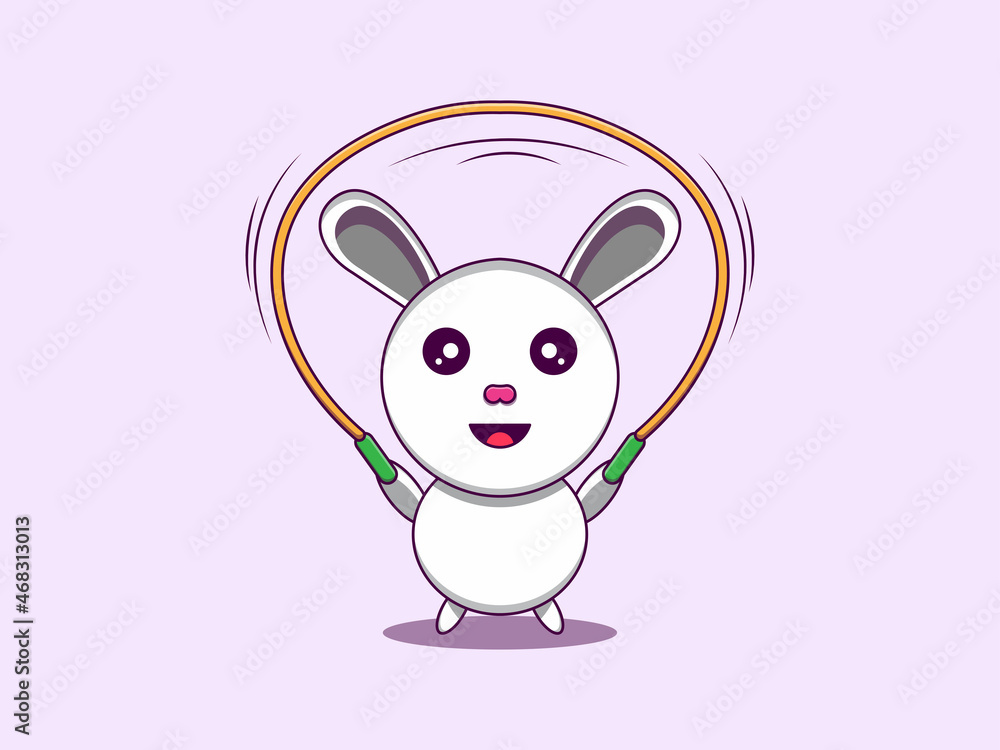 Print Vector Cute rabbit character cartoon illustration Print Vector Cute rabbit character cartoon illustration