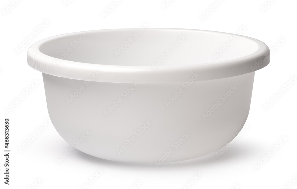 Plastic empty basin isolated on white background. Plastic empty basin isolated on white background.