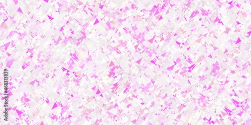Fototapeta Naklejka Na Ścianę i Meble -  Light Pink vector backdrop with lines, triangles.