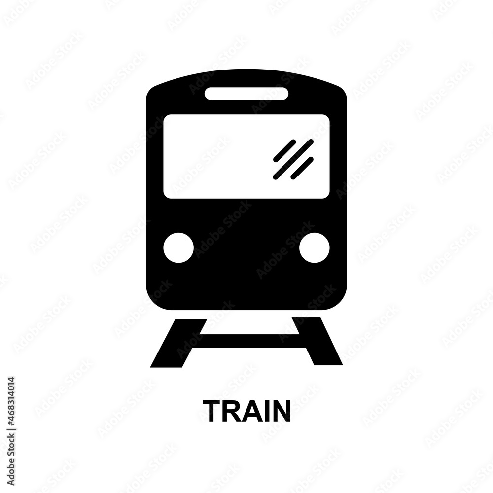 Train icon isolated on white background vector illustration.