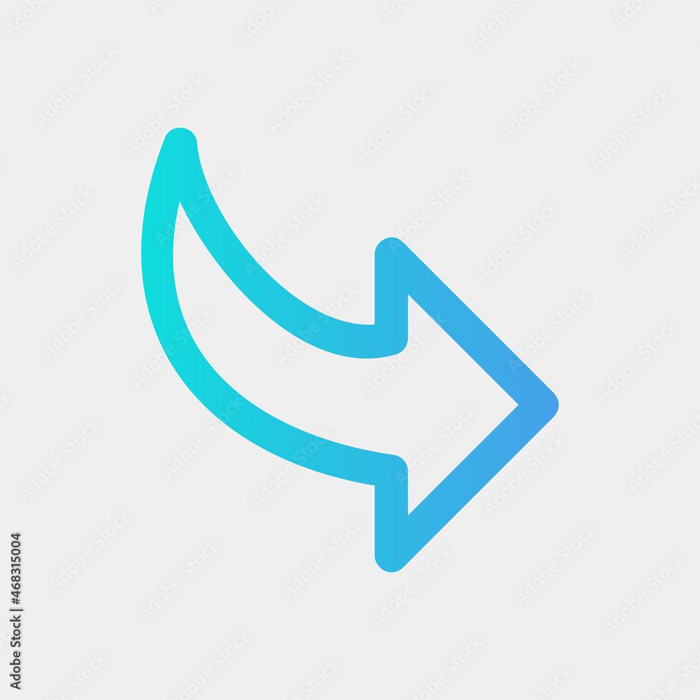 Down right arrow icon vector illustration in gradient style, use for website mobile app presentation Down right arrow icon vector illustration in gradient style, use for website mobile app presentation