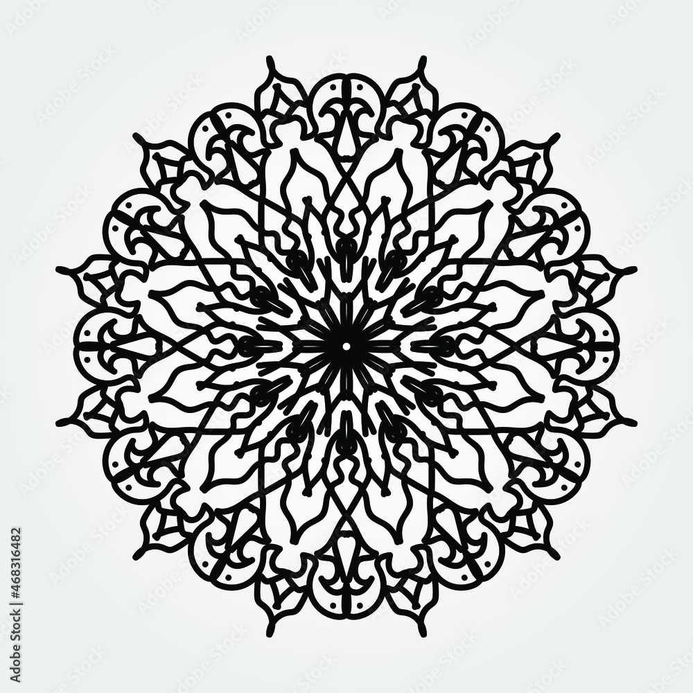 Fototapeta premium Decorative round floral mandala