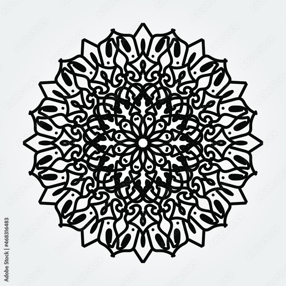 Decorative round floral mandala Decorative round floral mandala
