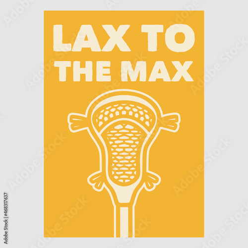 vintage poster design lax to the max retro illustration