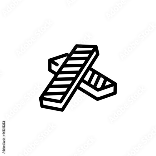 wafer vector icon. food and beverage icon outline style. perfect use for icon, logo, illustration, website, and more. icon design line style