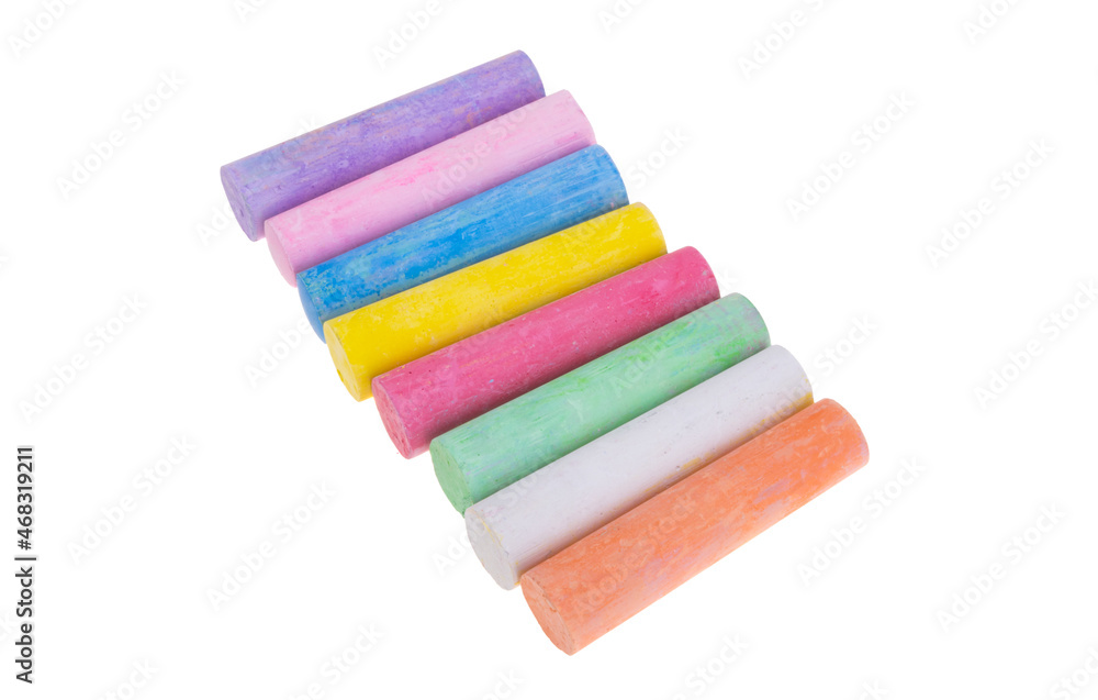 colored chalk isolated colored chalk isolated