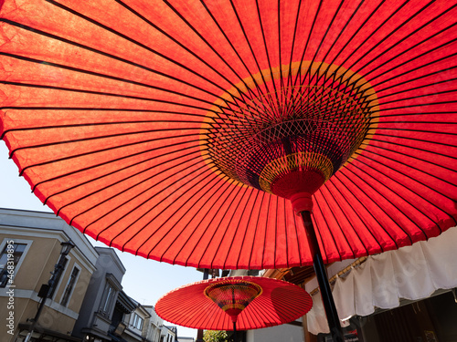 Red Japanese umbrella