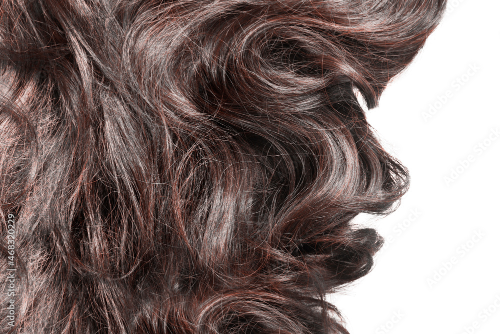 Brown hair on white Brown hair on white
