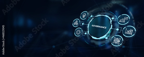 Business, Technology, Internet and network concept. GOVERNANCE successful business concept.3d illustration