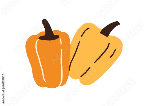 Bell peppers. Fresh sweet paprika composition. Whole Bulgarian vegetables. Na...