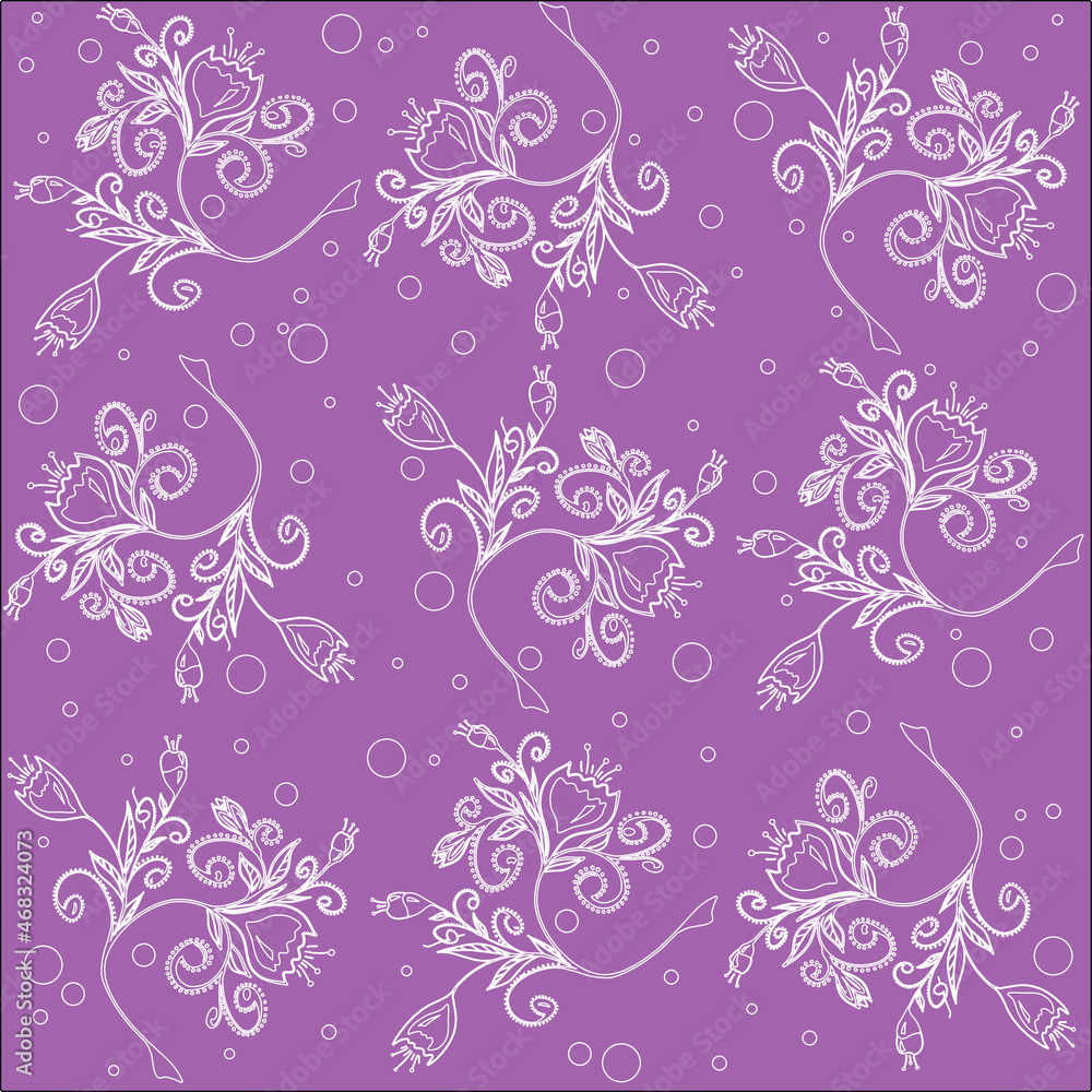 Floral pattern purple 