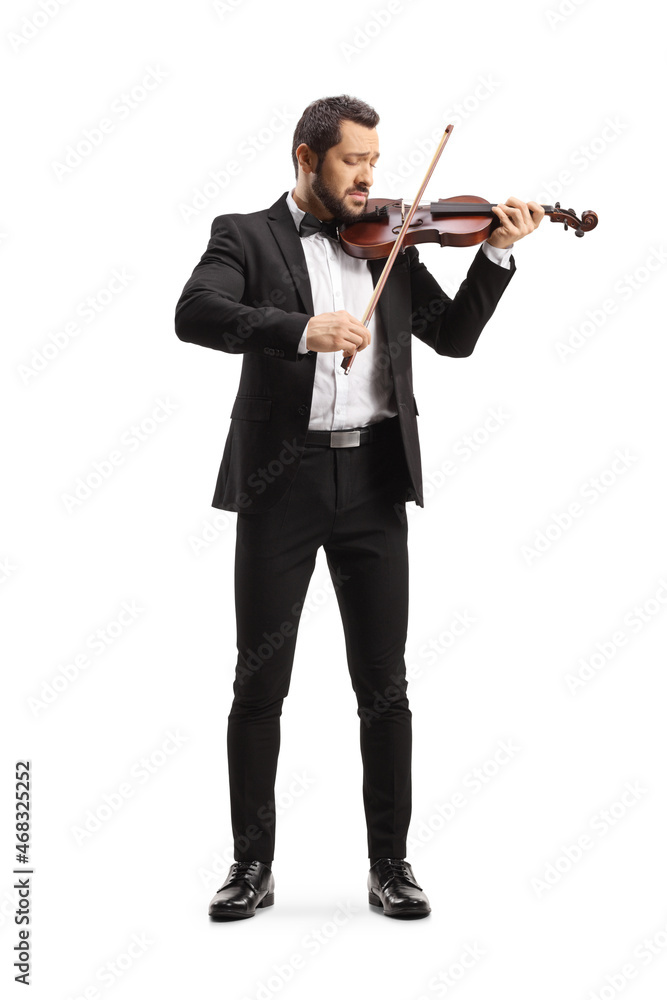 Full length shot of a violinist performing Full length shot of a violinist performing