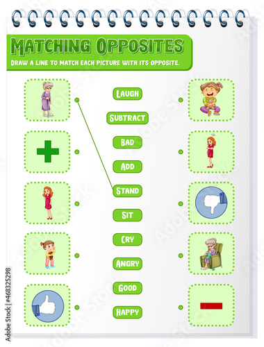 Matching words to pictures worksheet template
