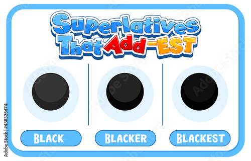 Comparative and Superlative Adjectives for word black