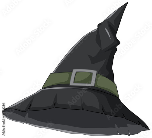 Witch hat cartoon on white background