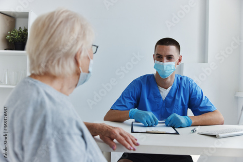 patient at the doctor's and nurse's appointments health care