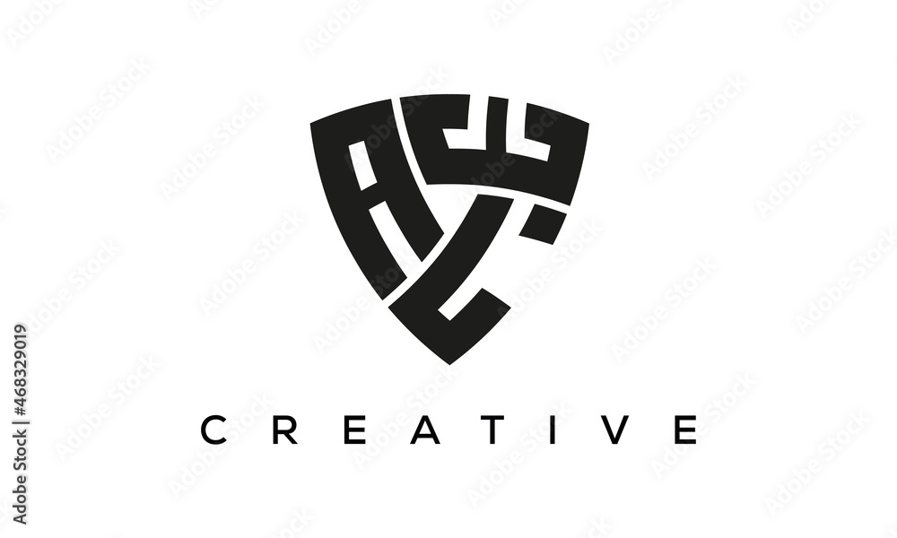 ALE letters logo, security Shield logo vector ALE letters logo, security Shield logo vector