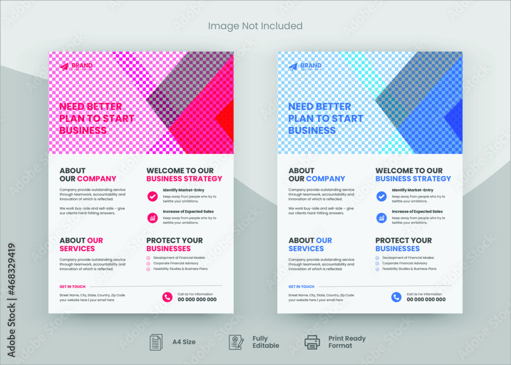Obraz premium Corporate Flyer Template Design, Flyer Design. Poster Design, Corporate Poster, Promotional Flyer,
