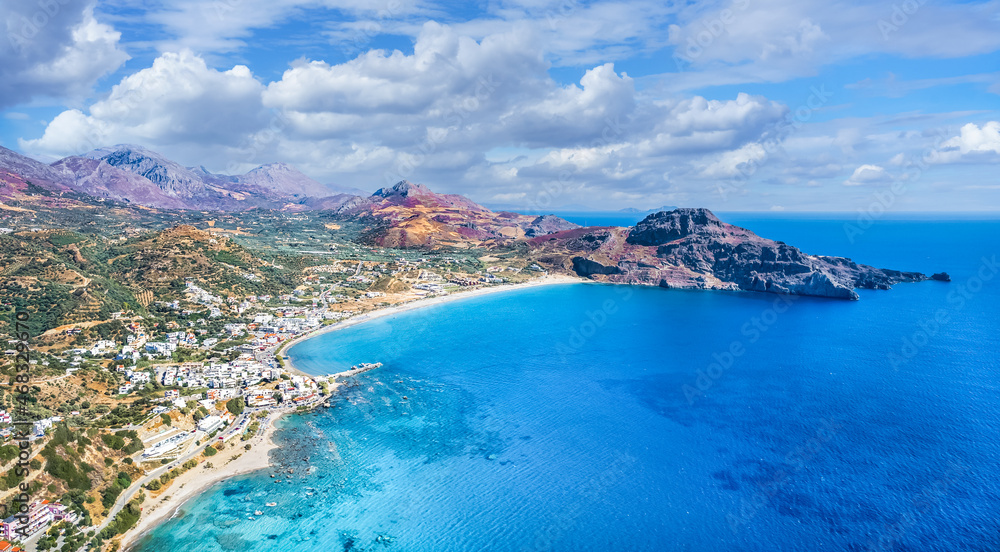 Obraz premium Landscape with Plakias beach, Crete island, Greece