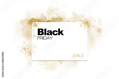 Black Friday sale for commerce advertising, promotion, flyer, card, poster or label design.