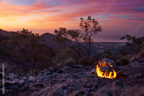 Underground gas flames of Mount Chimaera, Cirali, Turkey