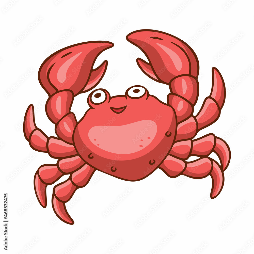 Fototapeta premium cartoon illustration crab