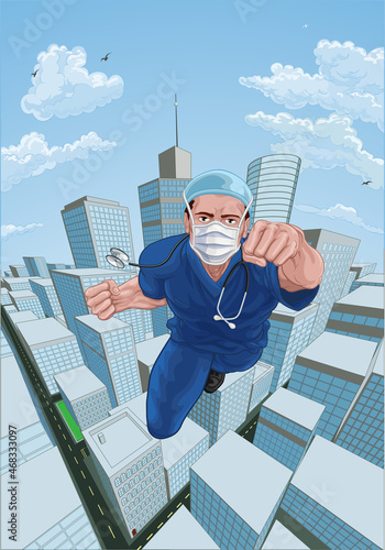 Doctor Nurse Scrubs Superhe...