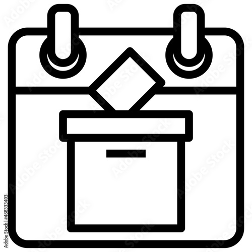 election date outline icon,ar,out,graphic,illustration