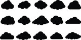 cloud flat design. Clouds icon set isolated. Cloud technologies. Simple modern design