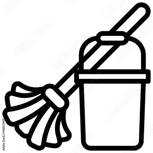 MOP line icon,linear,outline,graphic,illustration
