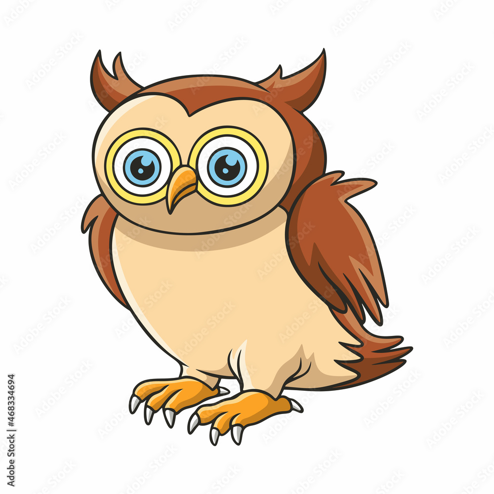 cartoon illustration cool owl cartoon illustration cool owl