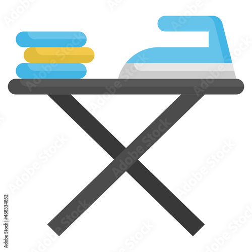 IRONING flat icon,linear,outline,graphic,illustration