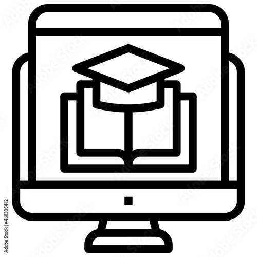 courseware outline icon,ar,out,graphic,illustration