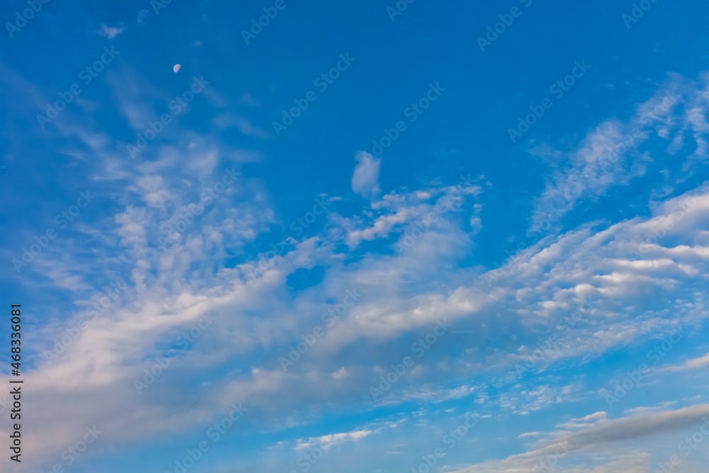 Blue sky with white clouds in summer Blue sky with white clouds in summer