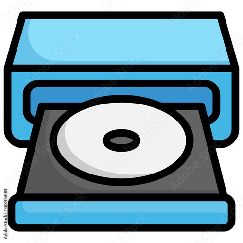 CD ROM Filled Outline